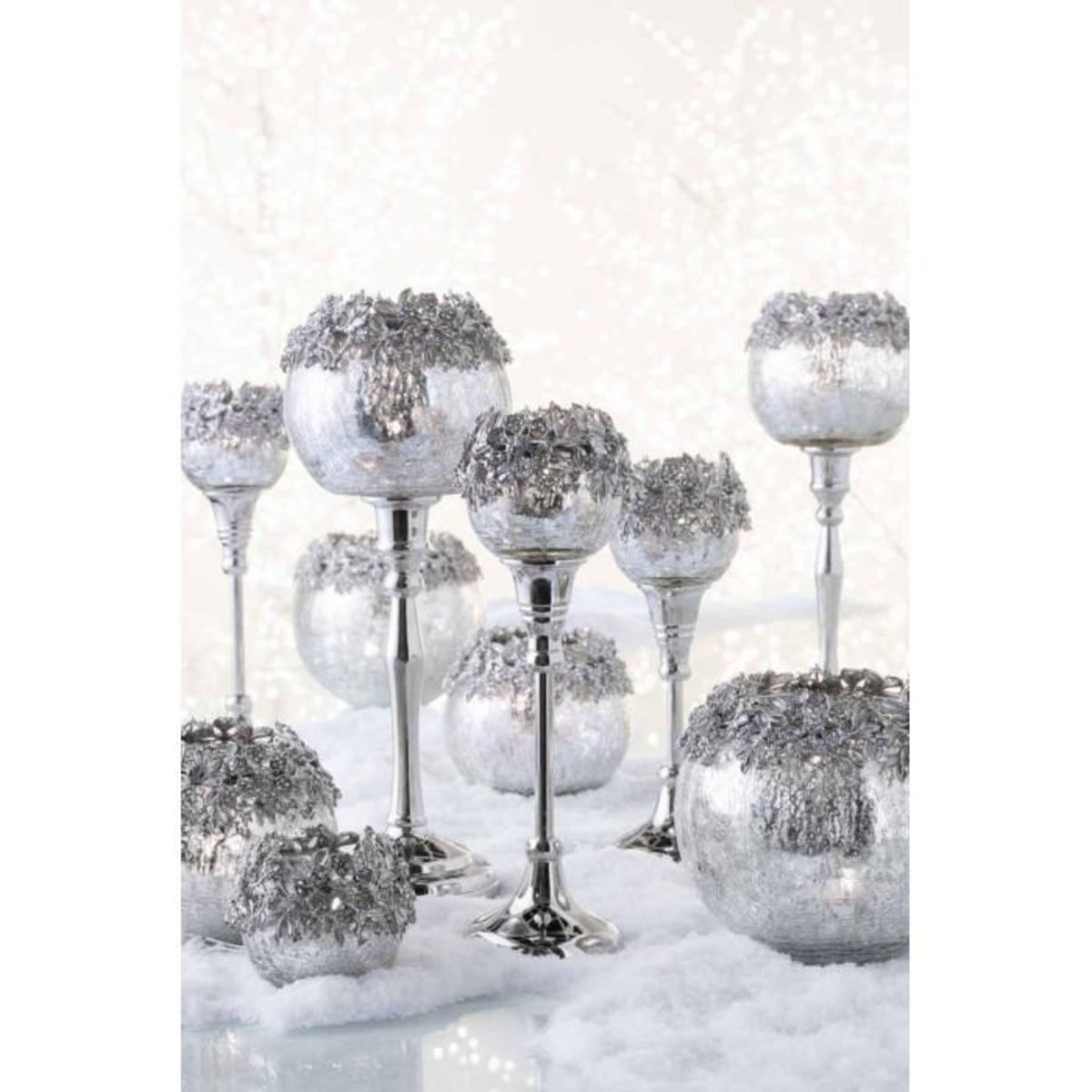 Paris Prix Photophore Rond Design Métal  Bijou  8cm Argent