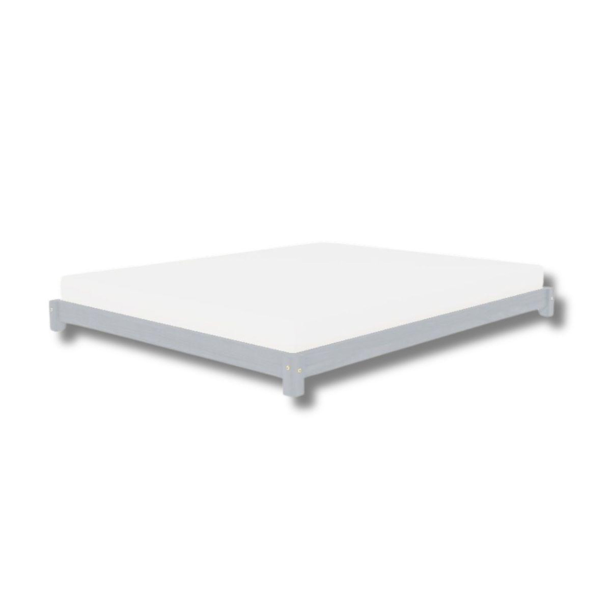 Voir la diapositive 3 : BENLEMI Lit double en bois TATAMI gris 180x200cm