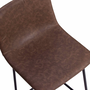 Voir la diapositive 5 : ID MARKET Lot de 4 tabourets de bar SPRING marron vintage