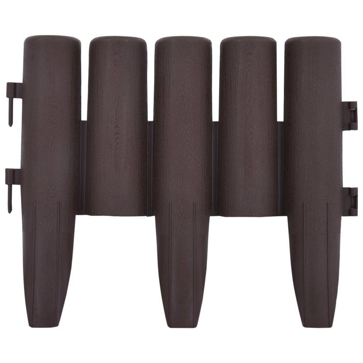 VIDAXL Bordures de pelouse 36 pcs Marron 10 m PP