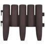 Voir la diapositive 3 : VIDAXL Bordures de pelouse 36 pcs Marron 10 m PP