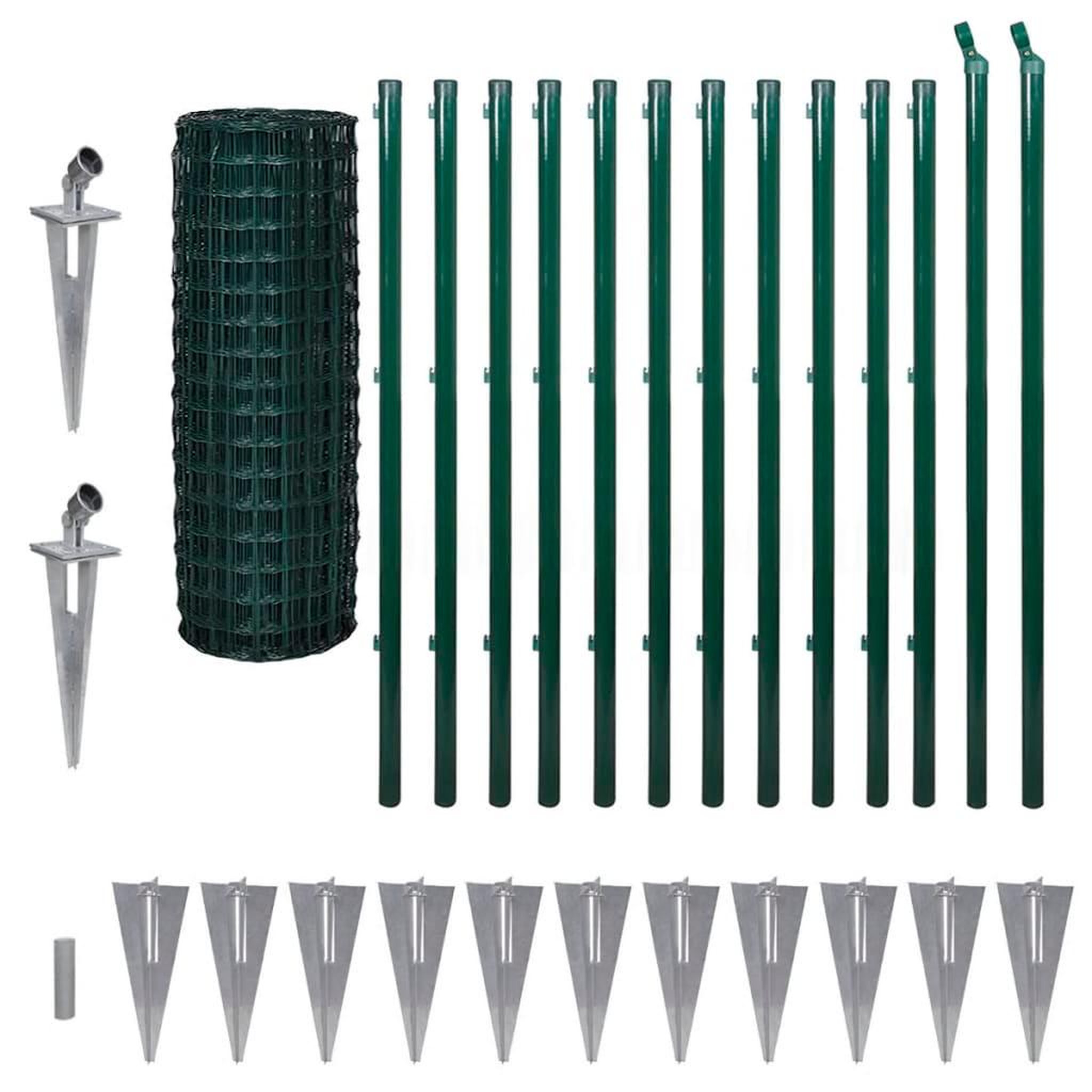 Voir la diapositive 2 : VIDAXL Cloture Euro Acier 25 x 1,2 m Vert