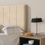 MARCKONFORT Tête de lit tapissée Creta 160x60 cm Couleur Beige, 8 cm d'épaisseur