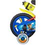 Voir la diapositive 2 : Nickelodeon Vélo 12''  Garçon Licence  Pat Patrouille  + Casque pour enfant de 85/100 cm avec stabilisateurs à molettes - Plaque décorative avant - Porte bidon - 1 frein et roues a bâtons