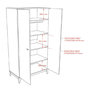 Voir la diapositive 4 : Vipack Armoire ilyas 2 portes noyer