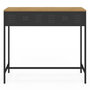 Voir la diapositive 3 : ID MARKET Console 1 tiroir ESTER métal noir plateau bois design industriel