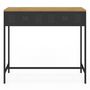Voir la diapositive 3 : ID MARKET Console 1 tiroir ESTER métal noir plateau bois design industriel