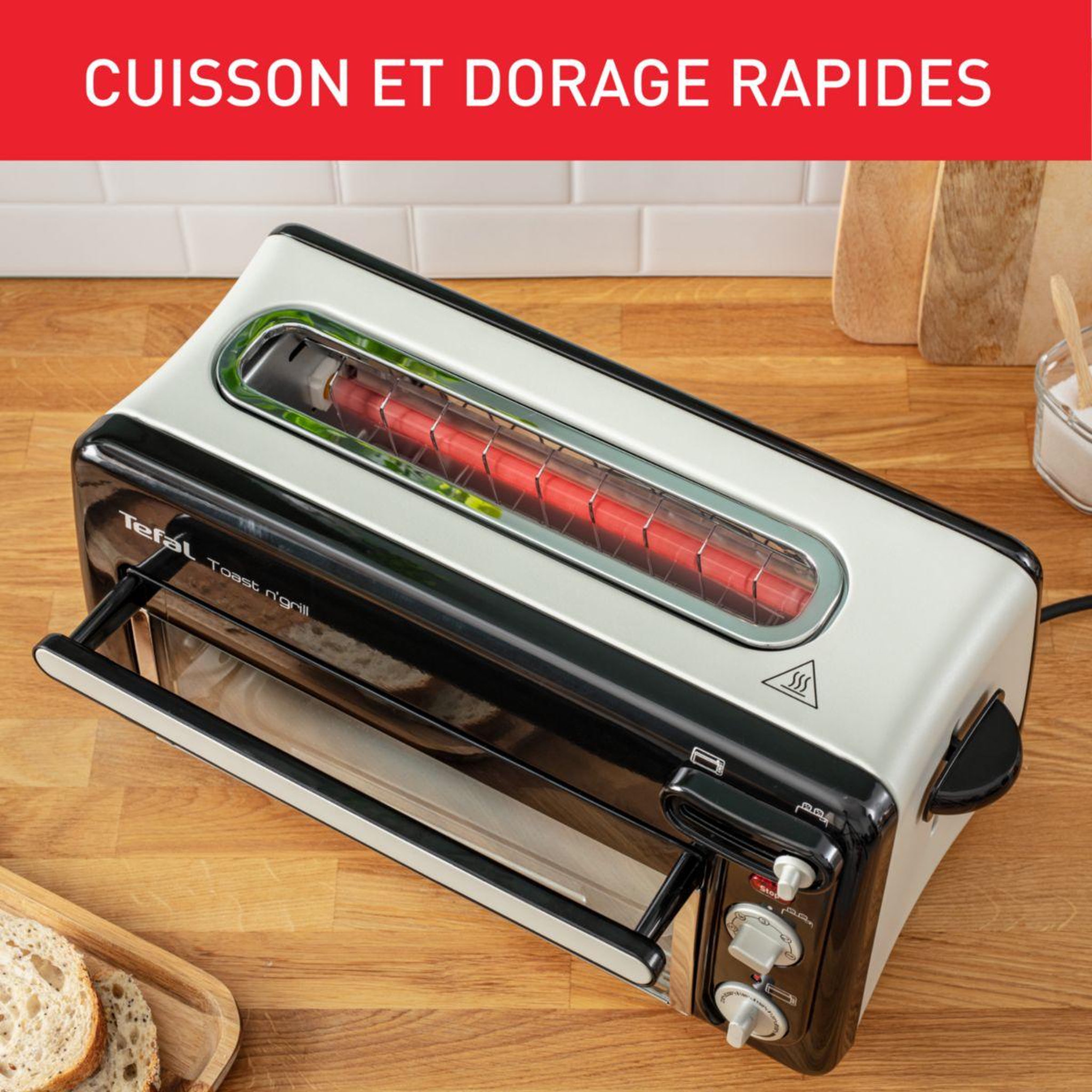 Voir la diapositive 5 : TEFAL Grille-pain toast'n grill mini four tl600830