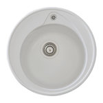 STRADOUR STRADOUR Evier a encastrer RONDA, en SMC BLANC UNI - 17,  1 bac, dim. O 49 cm, vidage manuel