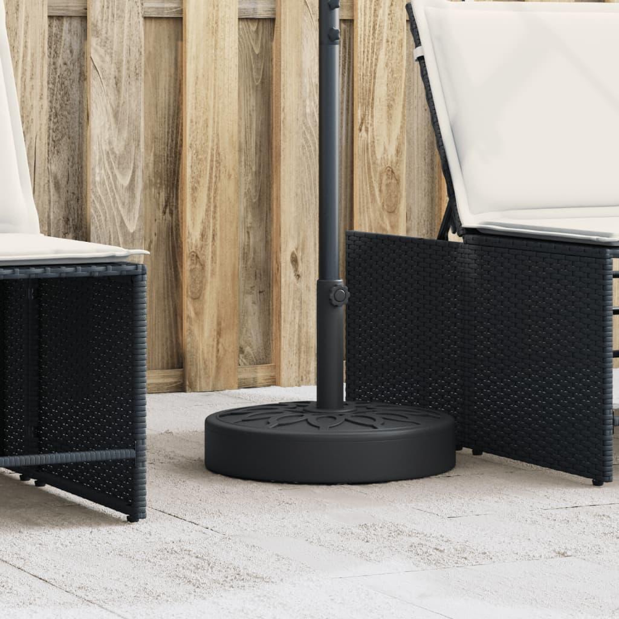 VIDAXL Base de parasol pour mats Ø38 / 48 mm 25 kg rond