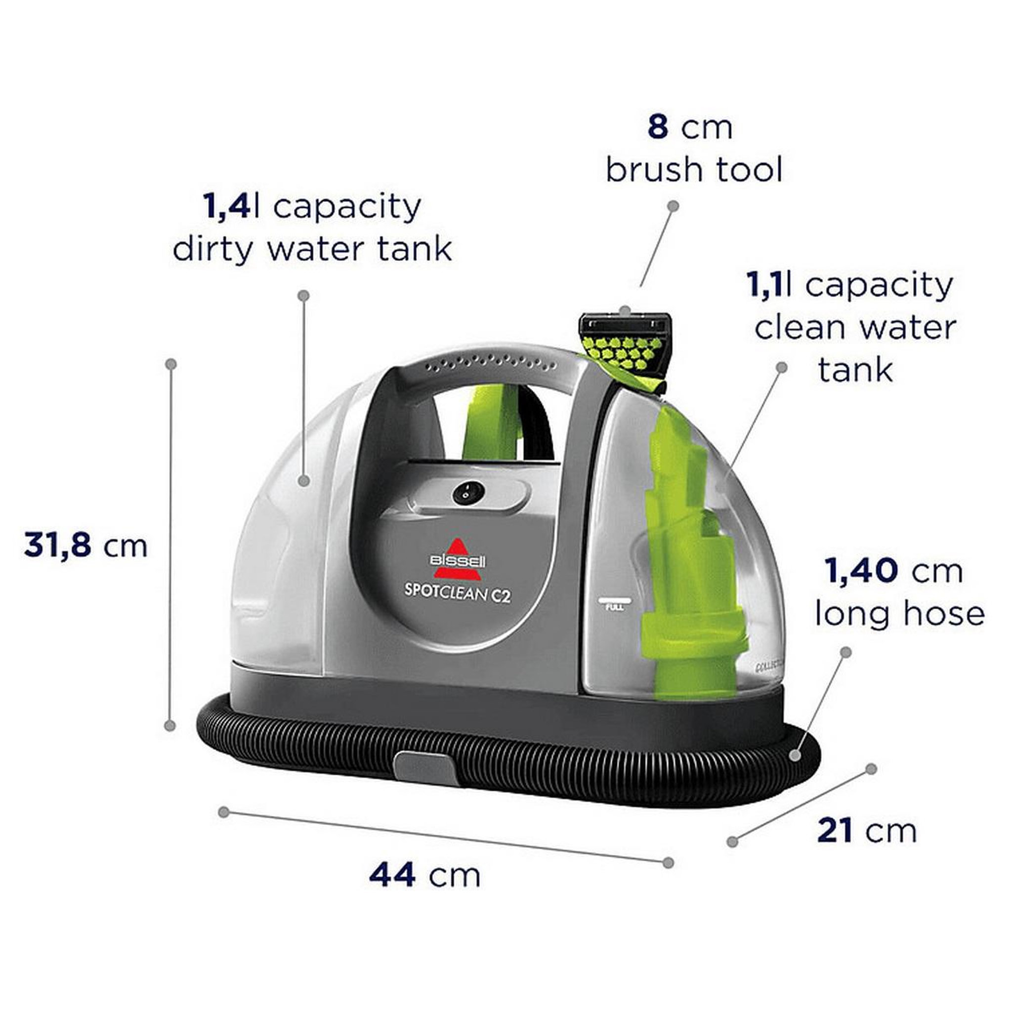 Voir la diapositive 6 : BISSELL Nettoyeur détacheur portatif 340w - 20671