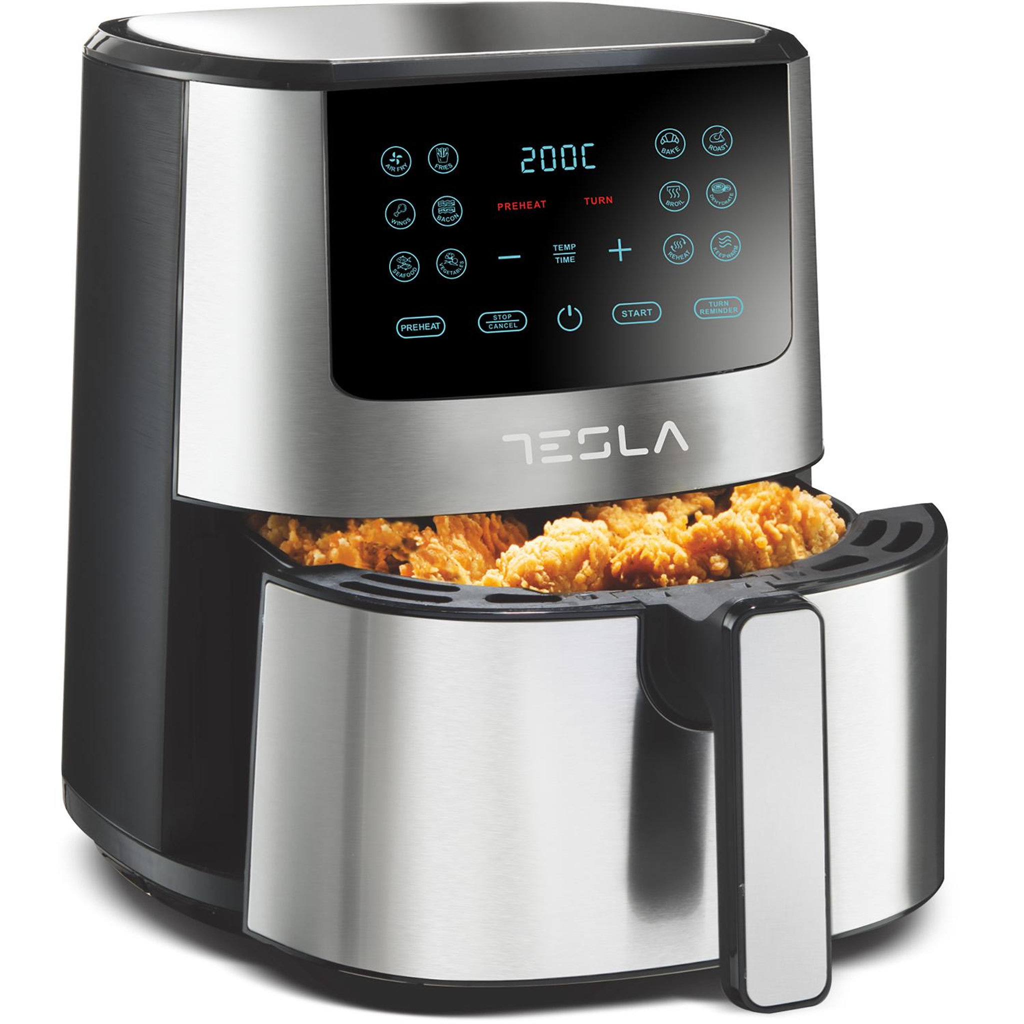 Voir la diapositive 2 : TESLA Friteuse à air chaud 5l 1300w noir/inox - af501bx