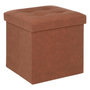 Voir la diapositive 1 : ATMOSPHERA Pouf Carré Pliable Design  Soren  38cm Marron