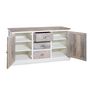 Voir la diapositive 2 : ATMOSPHERA Buffet en bois Aleria - L. 150 x H. 80 cm - Blanc