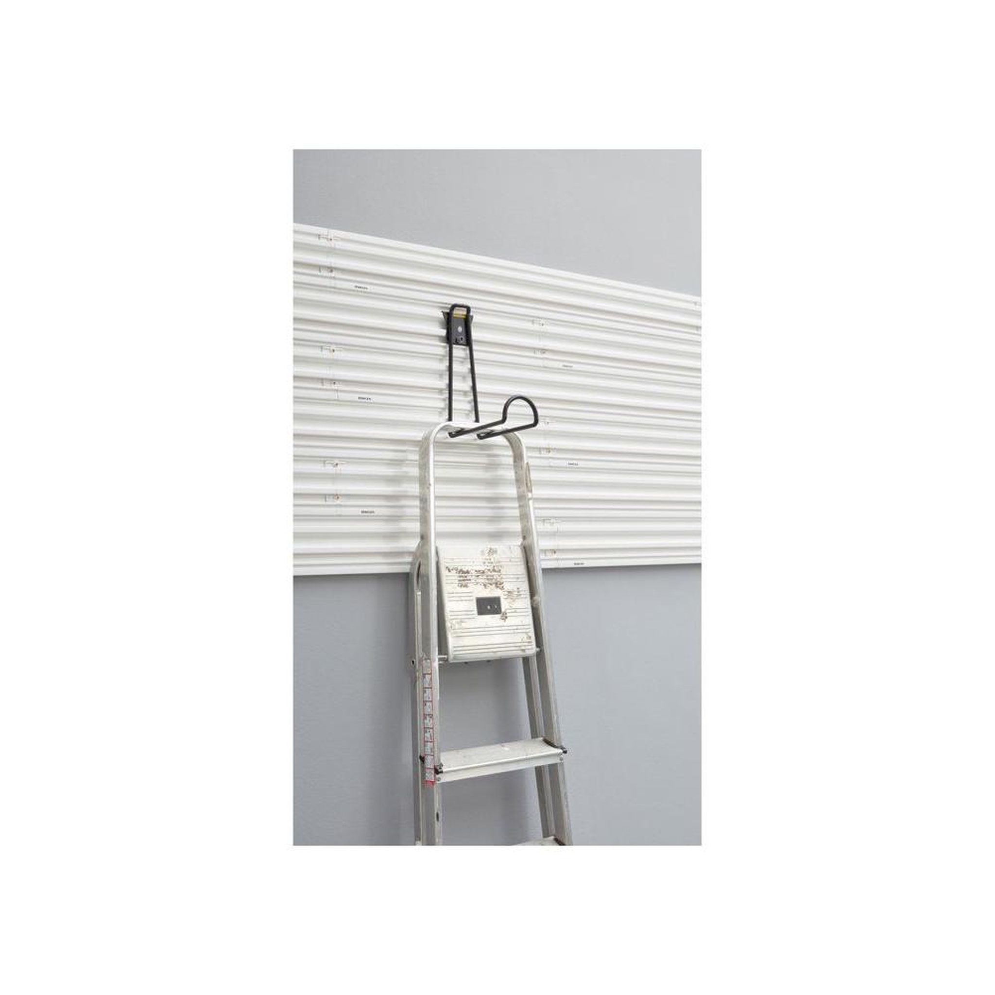 Voir la diapositive 4 : Stanley Crochet pour échelle trackwall en acier, fixation murale pivotante, crochet en u courbé, charge 22,5 kg