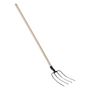 Voir la diapositive 2 : GARDENSTAR Fourche à fumier - Bois et acier