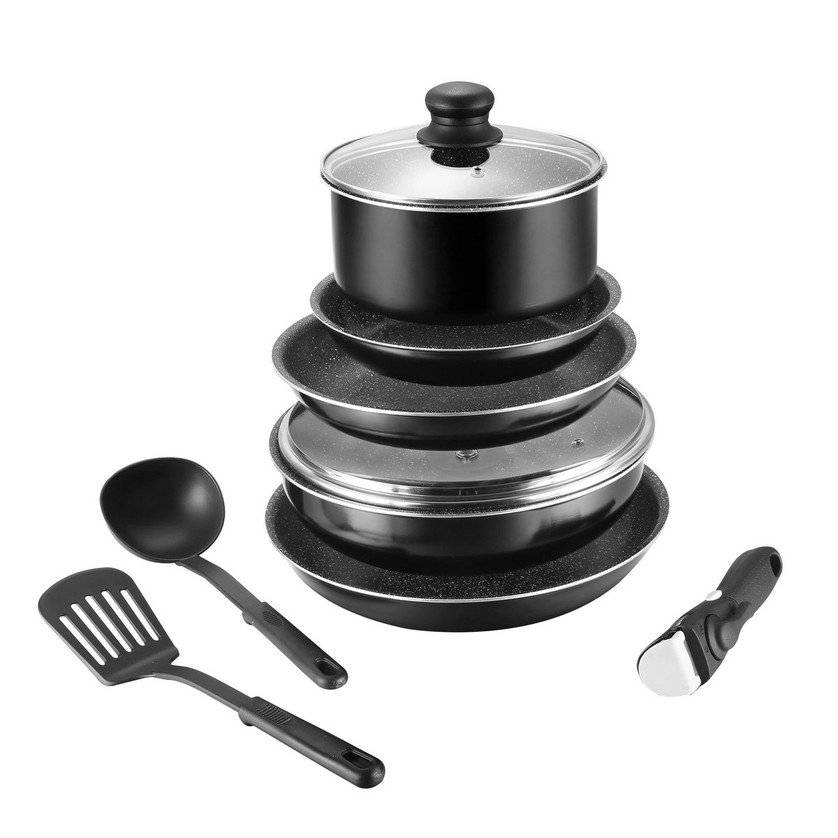 Batterie De Cuisine Berlinger Haus 10 Pièces - Aluminium Forgé - Induction - Carbon Pro