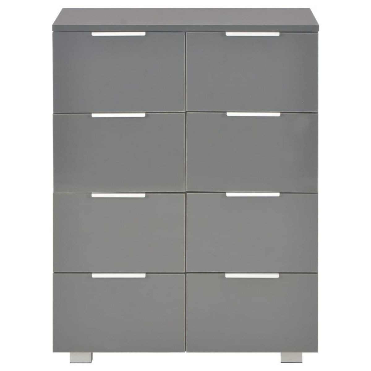 VIDAXL Buffet Gris brillant 60x35x80 cm Bois d'ingenierie