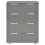 Voir la diapositive 3 : VIDAXL Buffet Gris brillant 60x35x80 cm Bois d'ingenierie