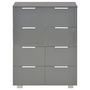 Voir la diapositive 3 : VIDAXL Buffet Gris brillant 60x35x80 cm Bois d'ingenierie