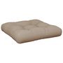 Voir la diapositive 2 : VIDAXL Coussin de palette taupe 60x60x12 cm tissu