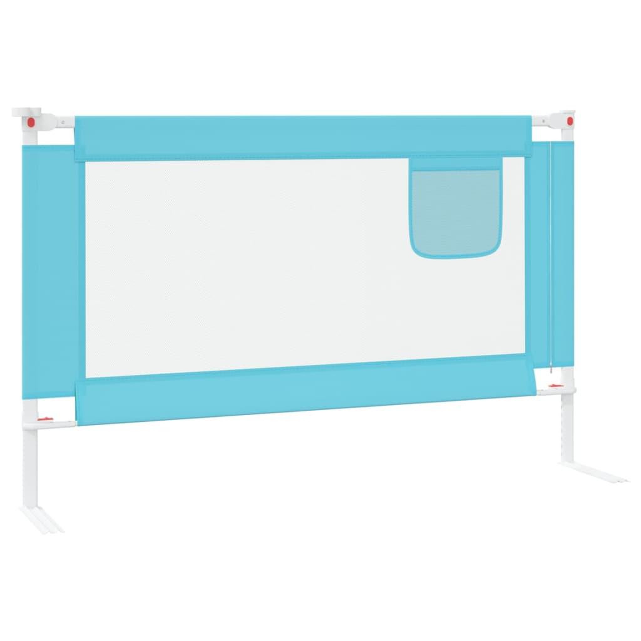 Voir la diapositive 4 : VIDAXL Barriere de securite de lit d'enfant Bleu 120x25 cm Tissu