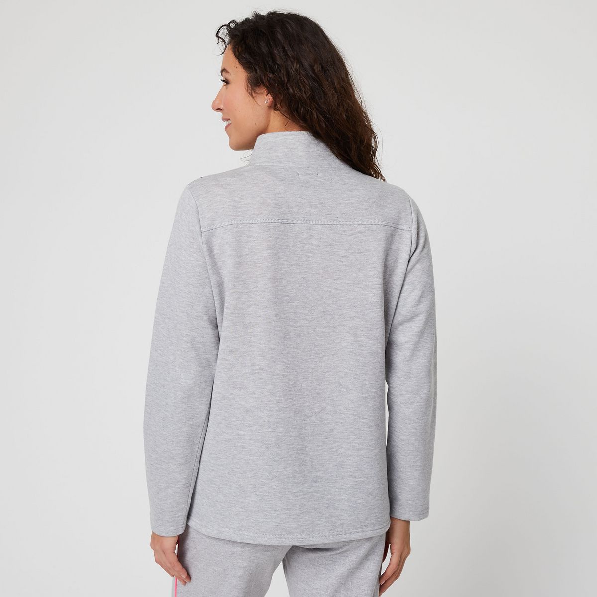 IN EXTENSO Sweat de sport zippé gris chiné femme