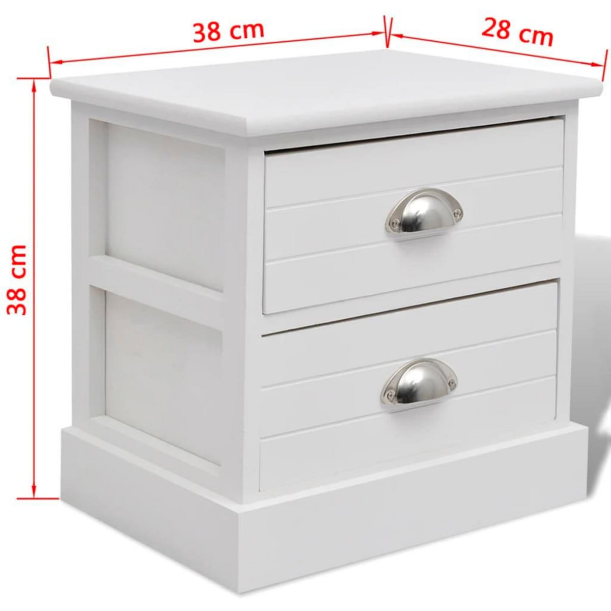 VIDAXL Table de chevet en style français 2 pcs Blanc