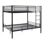 Voir la diapositive 1 : Habitat et Jardin Lit superposé double  Adam  - Sommier inclus - 140 x 190 cm - Noir