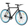 Voir la diapositive 2 : VIDAXL Vélo à pignon fixe noir et bleu 700c 51 cm