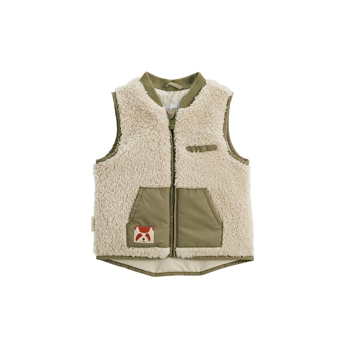 Petit Béguin Veste sans manches enfant en sherpa Gustin