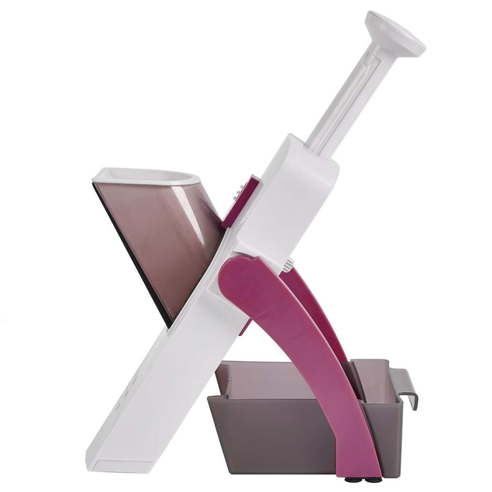 Voir la diapositive 2 : COOK CONCEPT Mandoline avec manche  4 en 1  33cm bordeaux