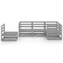 Voir la diapositive 3 : VIDAXL Salon de jardin 5 pcs gris bois de pin massif