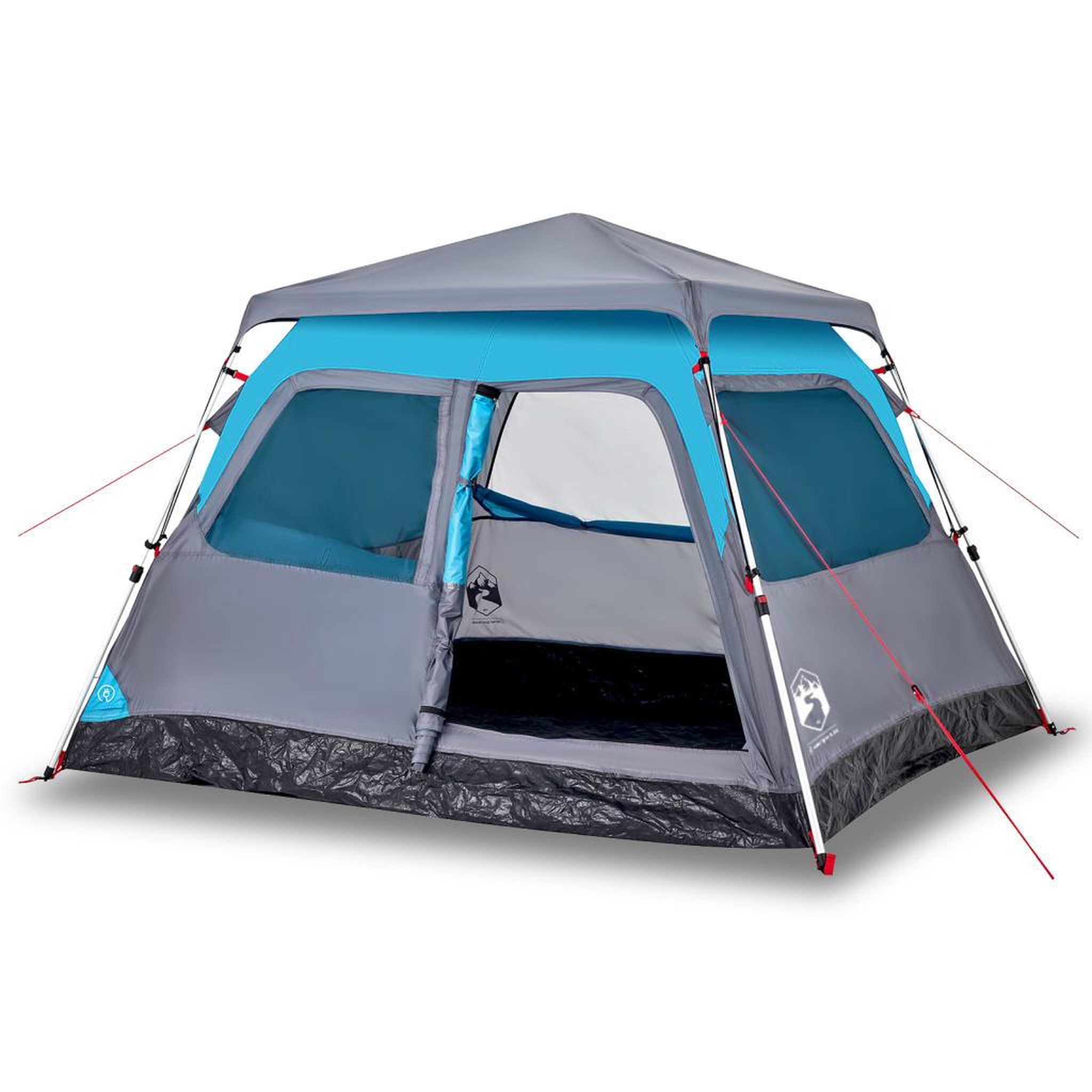 Voir la diapositive 2 : VIDAXL Tente de camping a dome 4 personnes bleu liberation rapide