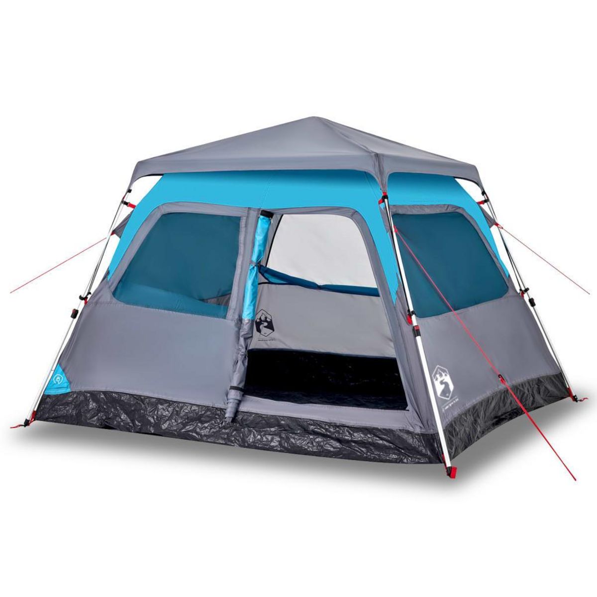 VIDAXL Tente de camping a dome 4 personnes bleu liberation rapide