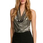 MORGAN T Shirt Doré/Noir Femme Morgan DREA. Coloris disponibles : Gris