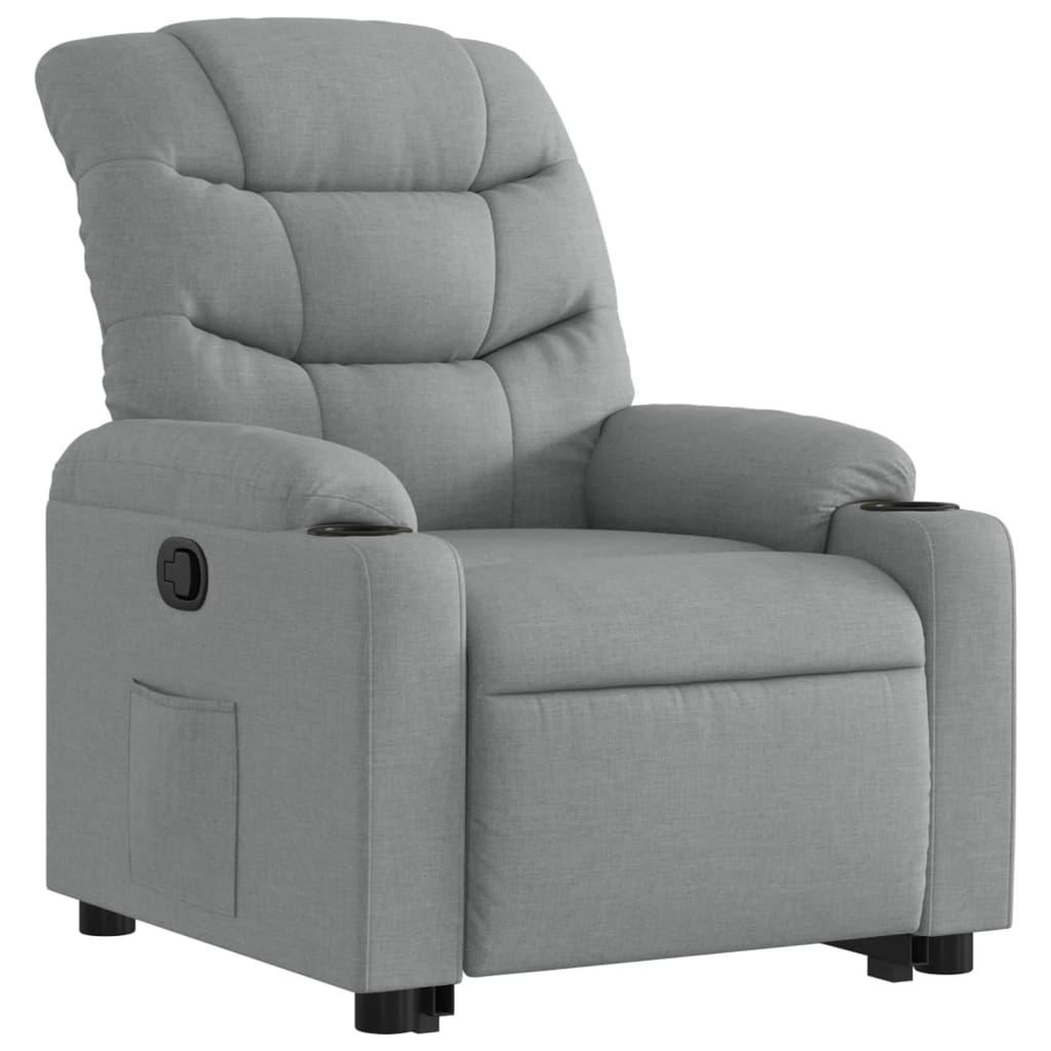 Voir la diapositive 4 : VIDAXL Fauteuil inclinable Gris clair Tissu