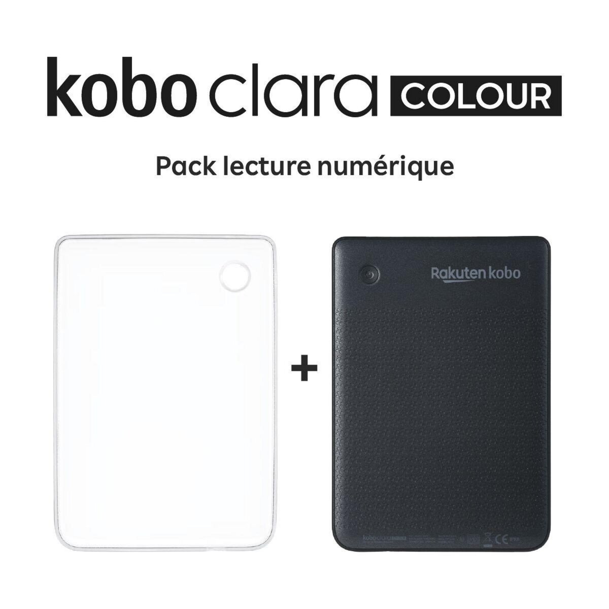 kobo Liseuse eBook Pack Clara Colour + Cover Transparente