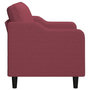 Voir la diapositive 4 : VIDAXL Canape a 2 places Rouge bordeaux 140 cm Tissu