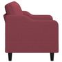 Voir la diapositive 4 : VIDAXL Canape a 2 places Rouge bordeaux 140 cm Tissu