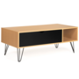 Voir la diapositive 6 : ID MARKET Table basse plateau relevable rectangulaire NOEMI bois pied épingle