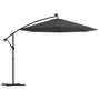 Voir la diapositive 2 : VIDAXL Parasol de jardin en porte-a-faux et lumieres LED mat en acier