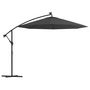 Voir la diapositive 2 : VIDAXL Parasol de jardin en porte-a-faux et lumieres LED mat en acier
