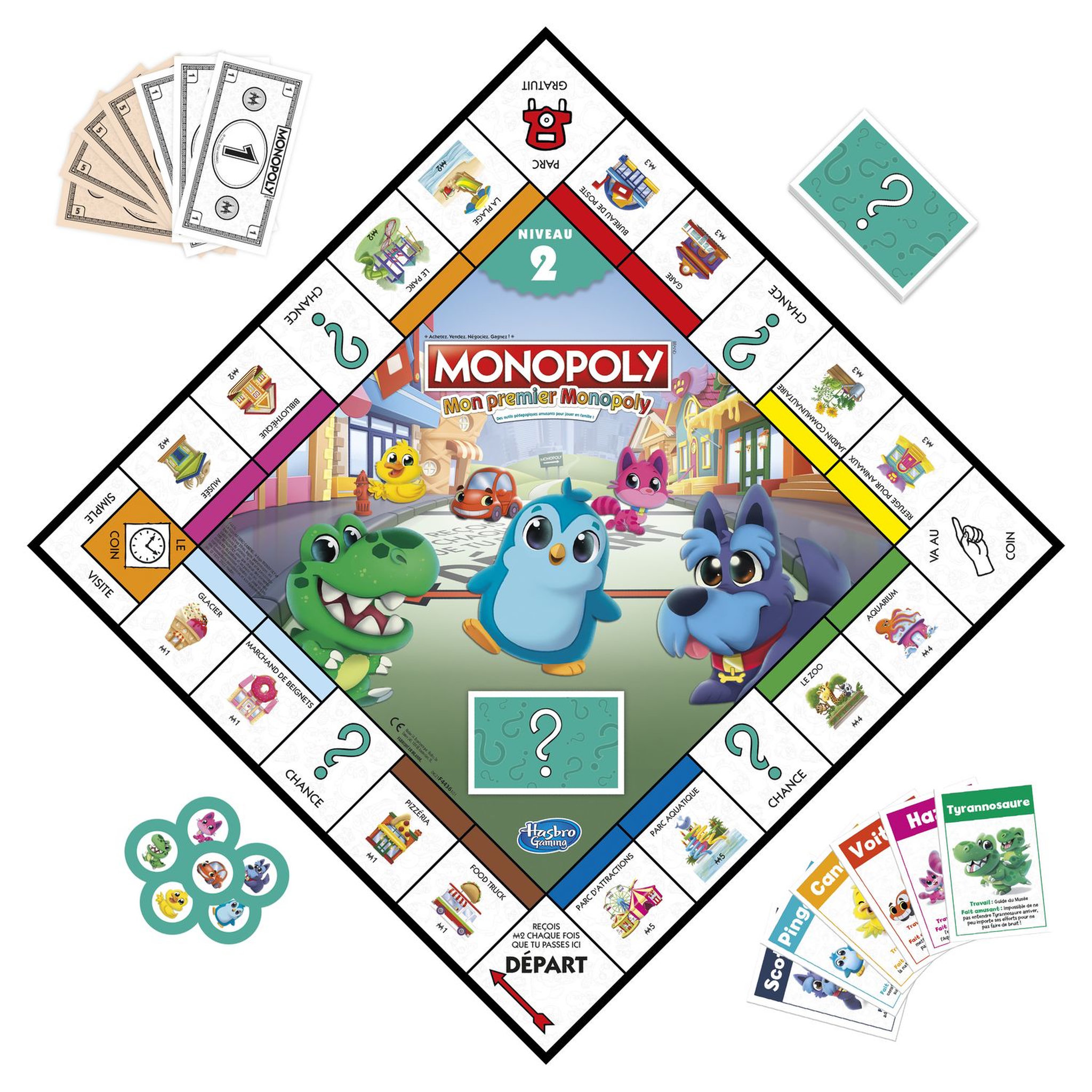 Voir la diapositive 2 : HASBRO Jeu Mon Premier Monopoly