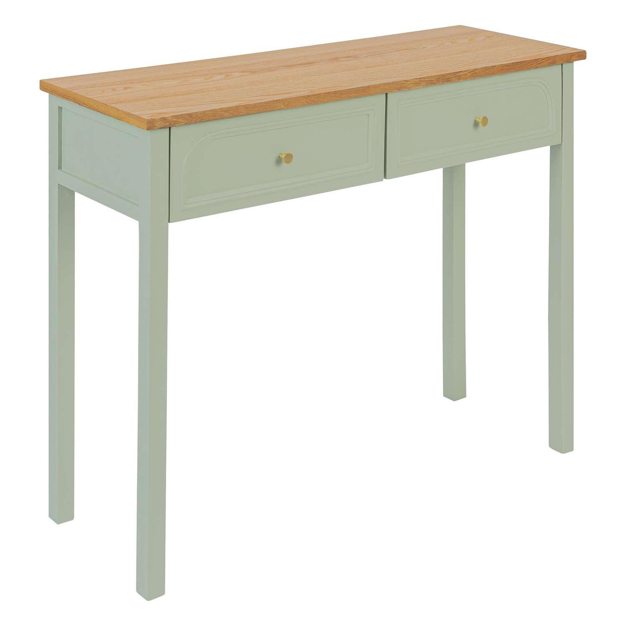 ATMOSPHERA Console 2 tiroirs en bois mohea - vert