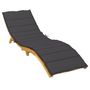 Voir la diapositive 3 : VIDAXL Coussin de chaise longue noir 200x50x3 cm tissu oxford