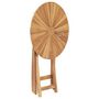Voir la diapositive 4 : VIDAXL Table pliable de jardin Ø 60 cm Bois de teck solide