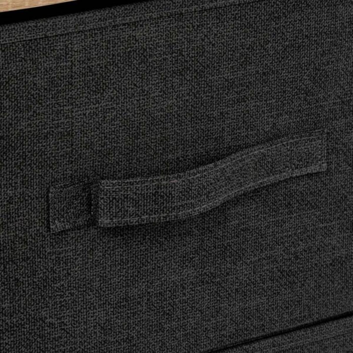 FIVE Meuble de Rangement 5 Tiroirs  Tissa  114cm Gris Foncé