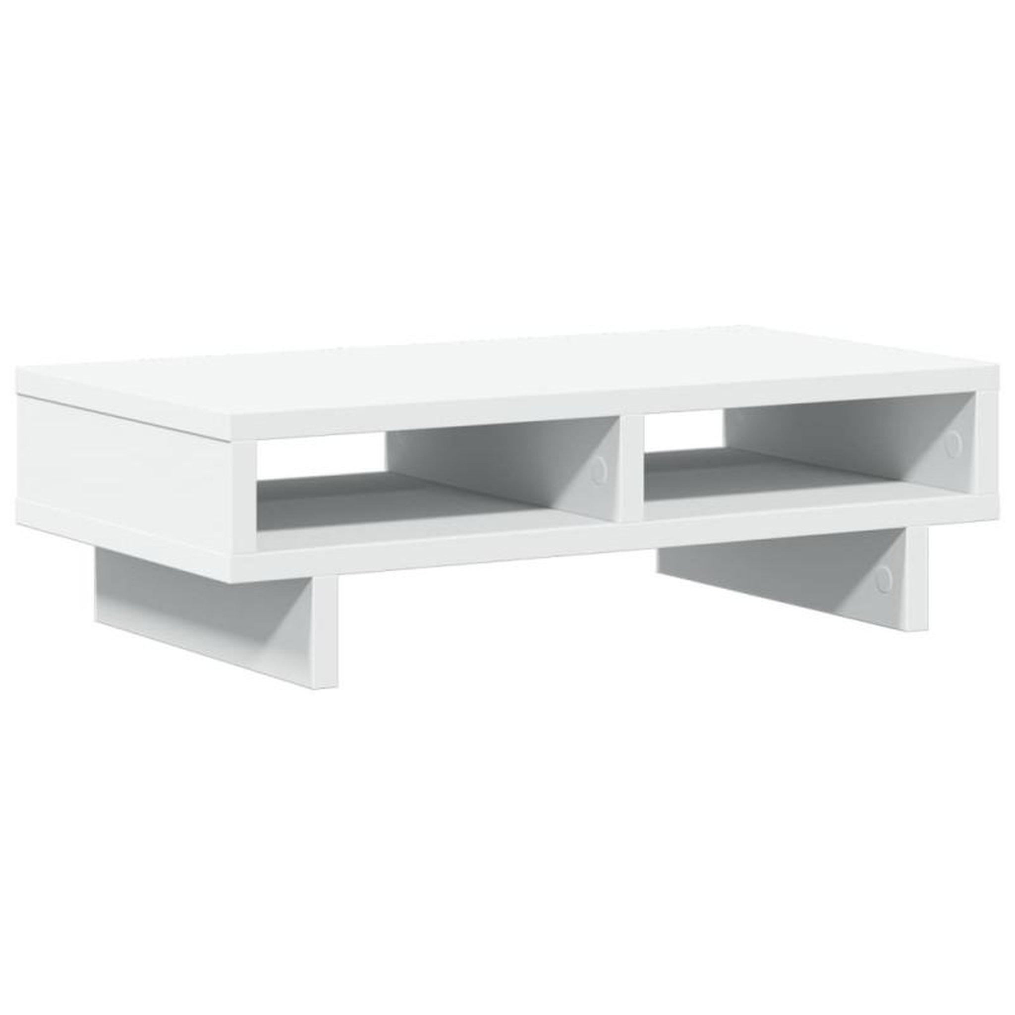 Voir la diapositive 2 : VIDAXL Support de moniteur blanc 50x27x15 cm bois d ingénierie
