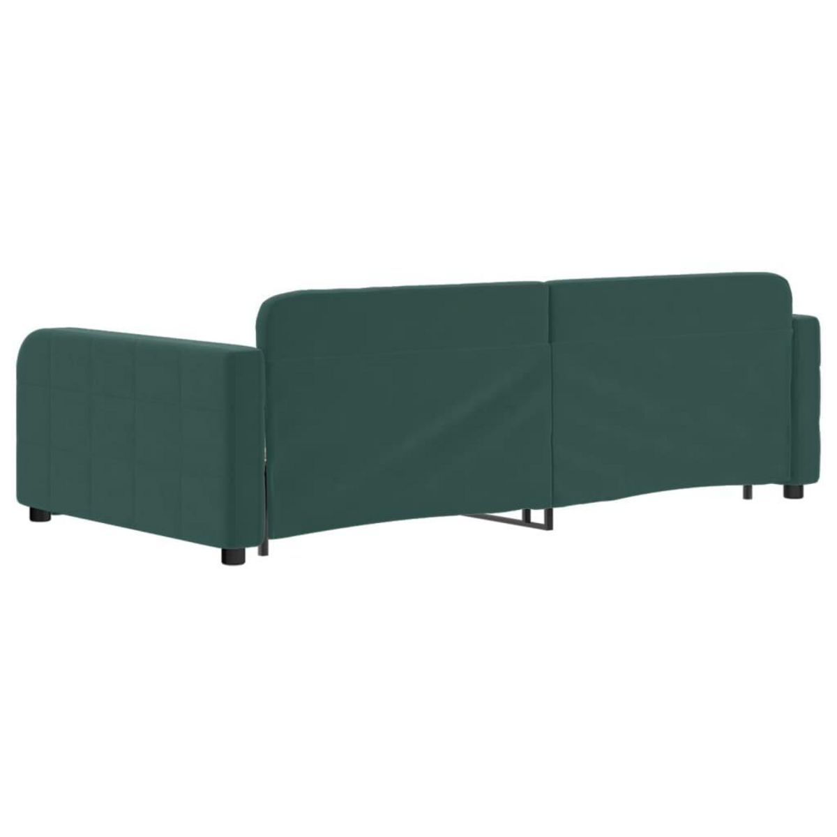 VIDAXL Lit de jour avec gigogne sans matelas vert fonce 100x200 cm